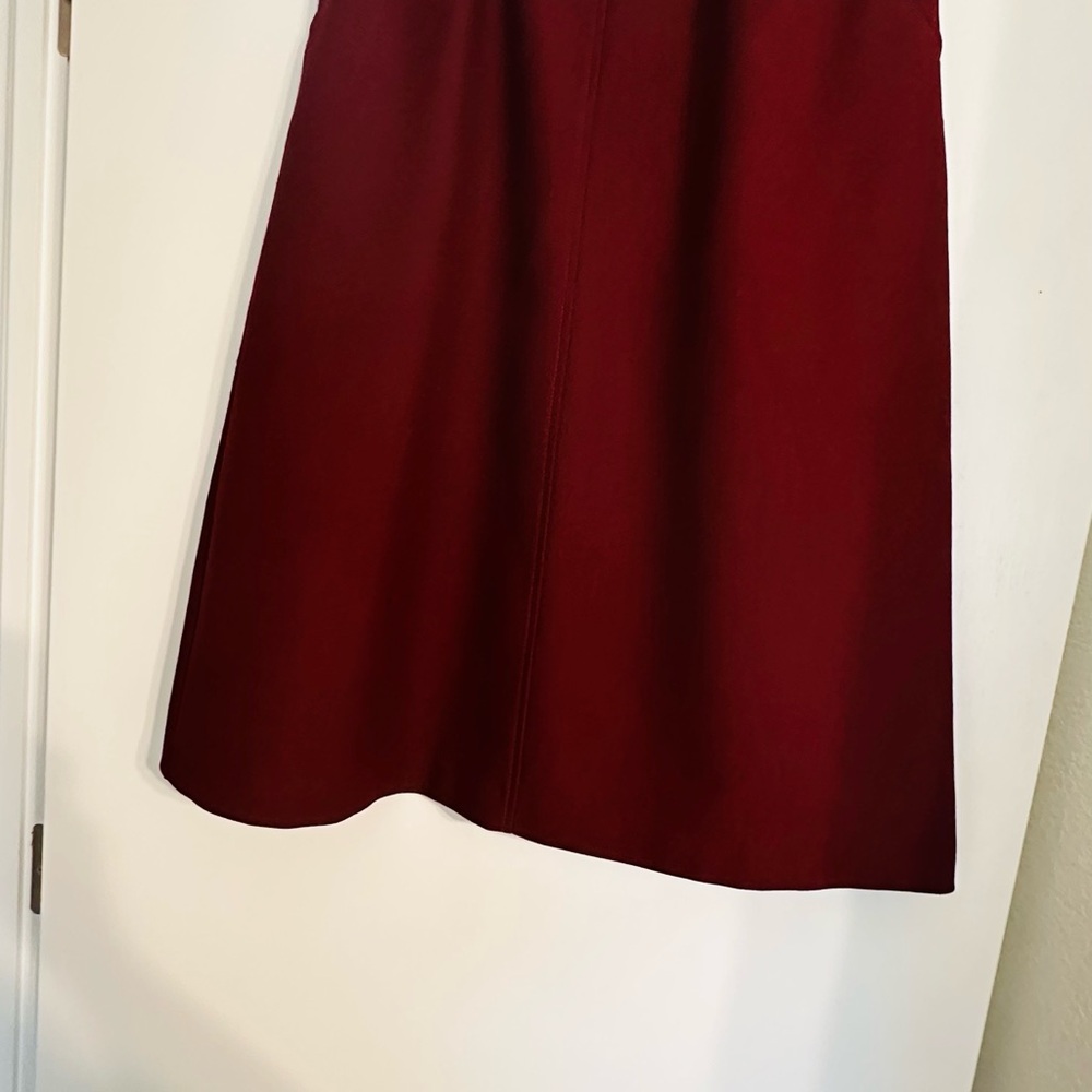 Elegant Burgundy A-Line Skirt